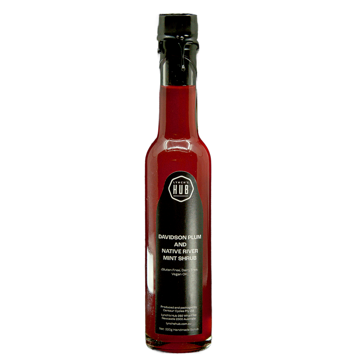 Davidson Plum & River Mint Shrub – Native Mixer, Cordial, 220g Bottle