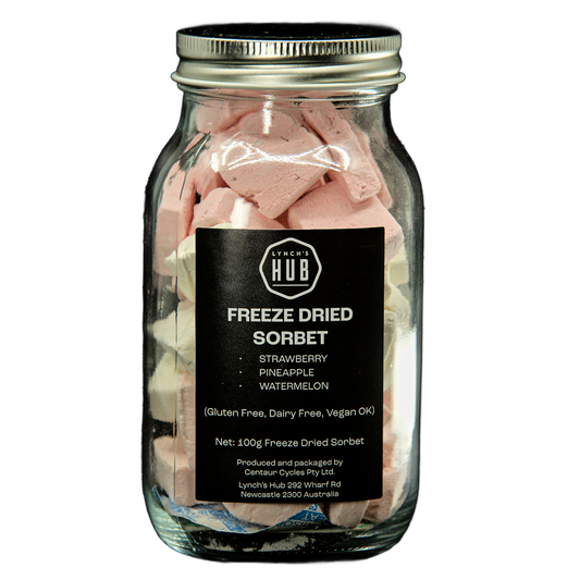 Freeze Dried Sorbet – Strawberry, Pineapple & Watermelon in 100g Gift Jar