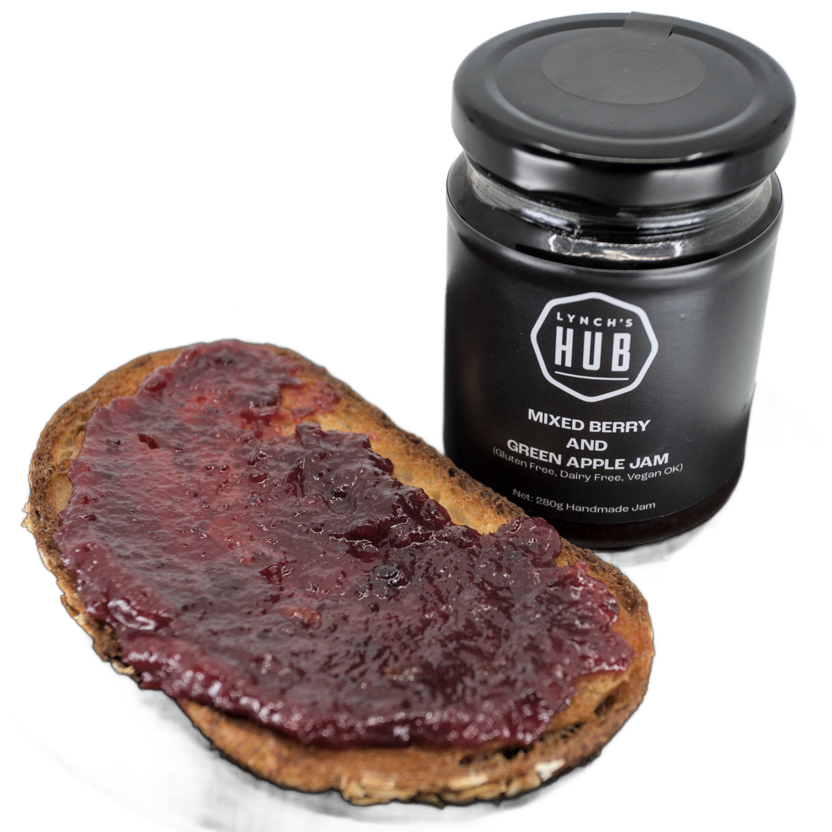 Mixed Berry & Green Apple Jam – Vegan, Gluten Free, 280g Jar