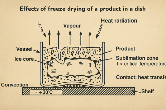 Freeze drying explained simply – learn how heat, pressure and sublimation remove moisture from food while preserving flavour and nutrients.