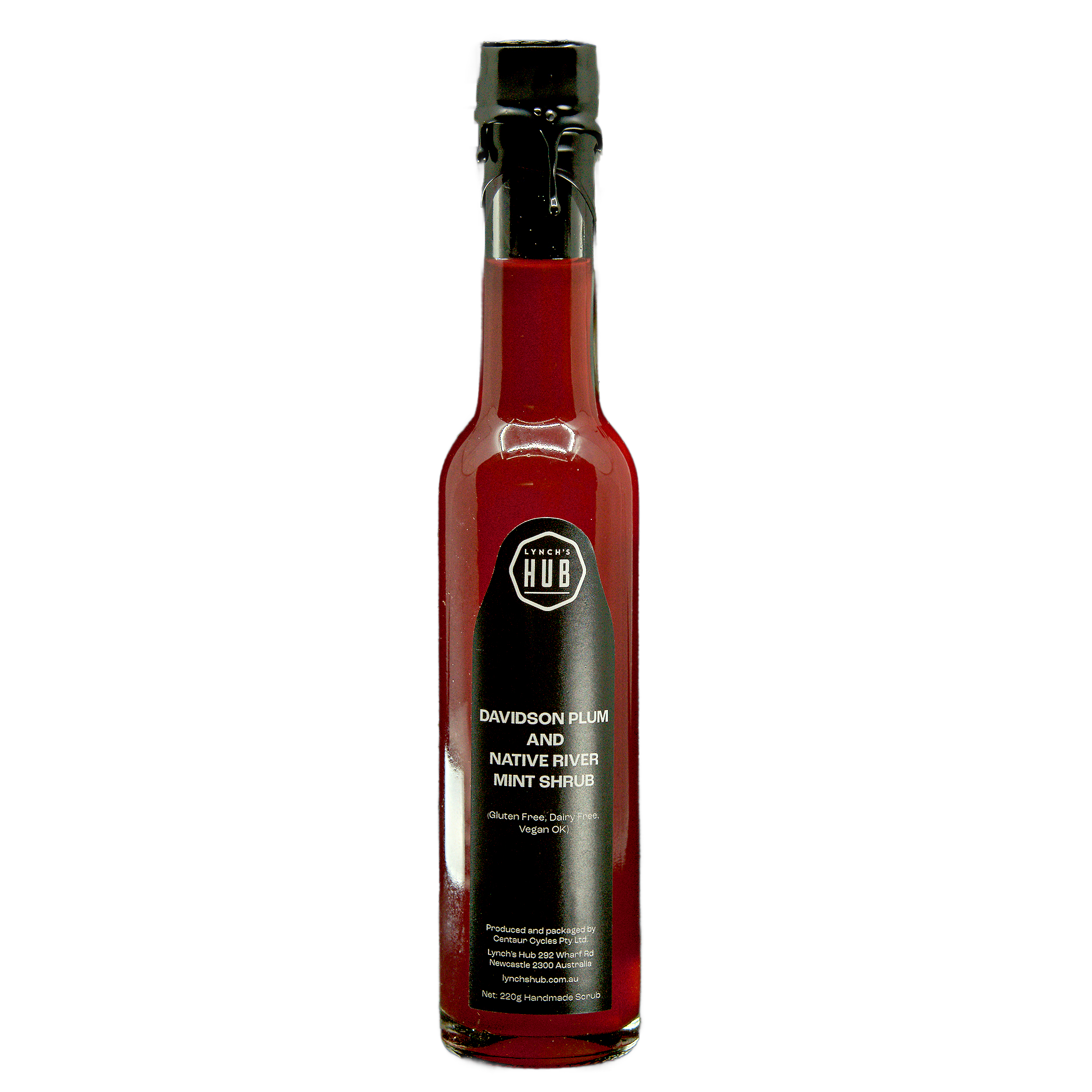Davidson Plum & River Mint Shrub – Native Mixer, Cordial, 220g Bottle