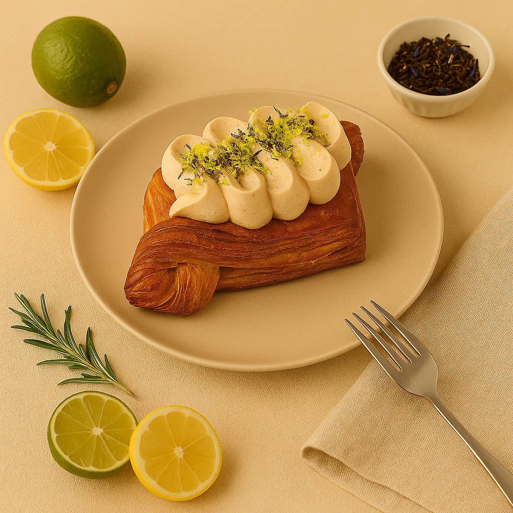 Oh My Days vegan Lime, Yuzu & Earl Grey Danish. Pre-order Newcastle