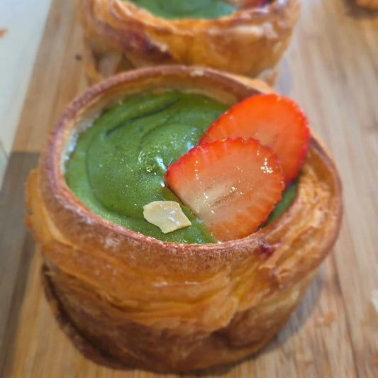 Oh My Days vegan Mamore-matcha, mochie and strawberry.  Newcastle Pre-order.
