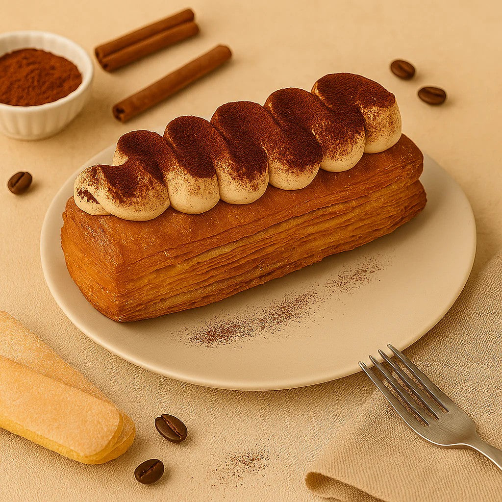 Oh My Days vegan Tiramisu Croissant. Newcastle Pre-order.