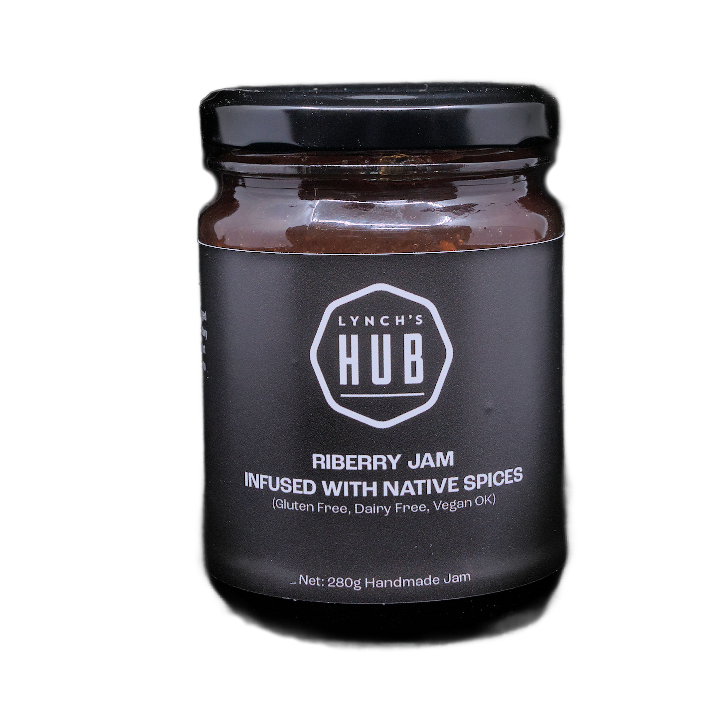 Lynch’s Hub Riberry Jam infused with native Australian spices – 280g handmade artisanal jam, vegan, gluten free and dairy free, made in Newcastle, Australia.